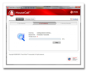 Trend micro HouseCall scanne et nettoie votre ordinateur